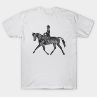 Equestrian black and white T-Shirt